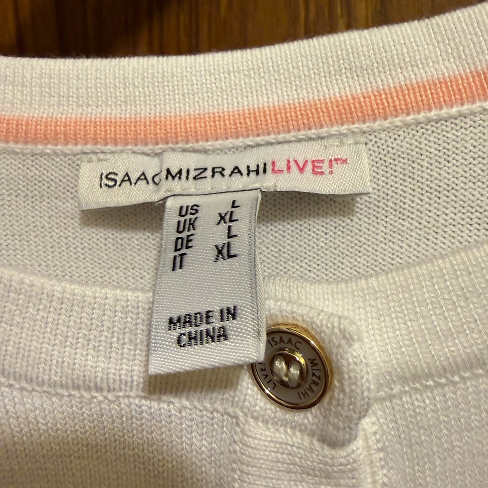 Isaac Mizrahi Cream Cardigan
